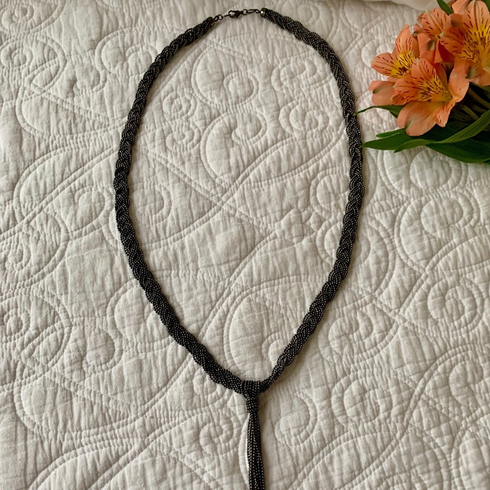 Fun Woven Metal Necklace NWOT